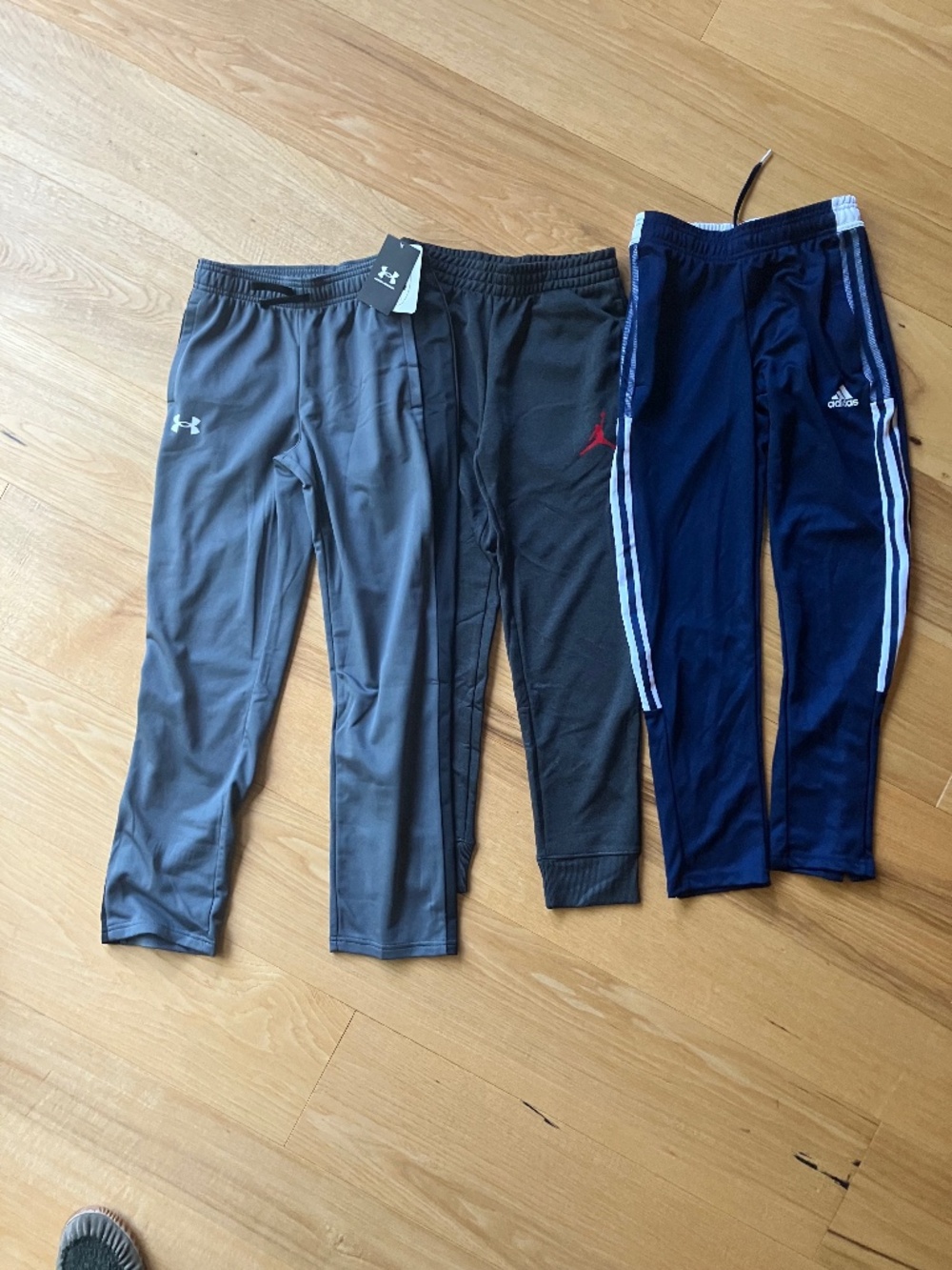Youth athletic pants, all new, under Armour, adidas, Nike, size medium
